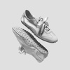 image:imageVIVAIA Carol Womens Square Toe Jogger Sneakerina Comfortable Satin Fahion Ballet Sneakers BarefootLike Non Slip Walking Shoes for Daily DressGrey Silver
