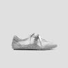 image:imageVIVAIA Carol Womens Square Toe Jogger Sneakerina Comfortable Satin Fahion Ballet Sneakers BarefootLike Non Slip Walking Shoes for Daily DressGrey Silver