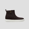 image:imageVIVAIA Casey Womens High Top Sneakers Round Toe Side Zipper Hidden Wedge Breathable WaterRepellent Fashion SneakersDark Chocolate