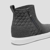 image:imageVIVAIA Casey Womens High Top Sneakers Round Toe Side Zipper Hidden Wedge Breathable WaterRepellent Fashion SneakersRich Grey