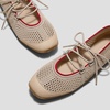 image:imageVIVAIA Cecily Womens Square Toe Mesh Mary Jane Flats Breathable Lightweight Flat Shoes with Removable Charms Flexible AntiSlip Bubble Rubber Sole for Daily amp TravelAlmond Mesh