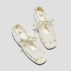 image:imageVIVAIA Ciara Womens Sneakerinas Square Toe Organza Ballet Flat Sneaker Comfortable Soft Elegant BarefootLike Flats ShoesCream French Floral
