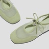 image:imageVIVAIA Ciara Womens Sneakerinas Square Toe Organza Ballet Flat Sneaker Comfortable Soft Elegant BarefootLike Flats ShoesMatcha