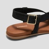image:imageVIVAIA Derorice Womens Ring Toe Metal Flat Sandals Summer Slipon Square Open Toe NonSlip Vocation SandalsBlack Antique Weave