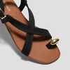 image:imageVIVAIA Derorice Womens Ring Toe Metal Flat Sandals Summer Slipon Square Open Toe NonSlip Vocation SandalsBlack Antique Weave