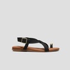 image:imageVIVAIA Derorice Womens Ring Toe Metal Flat Sandals Summer Slipon Square Open Toe NonSlip Vocation SandalsBlack Antique Weave