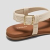 image:imageVIVAIA Derorice Womens Ring Toe Metal Flat Sandals Summer Slipon Square Open Toe NonSlip Vocation SandalsCream Ivory Antique Weave