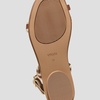 image:imageVIVAIA Derorice Womens Ring Toe Metal Flat Sandals Summer Slipon Square Open Toe NonSlip Vocation SandalsDark Caramel  Cream Ivory Antique Weave