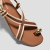 image:imageVIVAIA Derorice Womens Ring Toe Metal Flat Sandals Summer Slipon Square Open Toe NonSlip Vocation SandalsDark Caramel  Cream Ivory Antique Weave