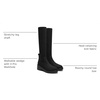 image:imageVIVAIA Eduarda Womens Wool Knee High Boots Round Toe Platform Wedge Chunky Boots Comfortable Warm for Fall WinterBlack