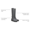 image:imageVIVAIA Eduarda Womens Wool Knee High Boots Round Toe Platform Wedge Chunky Boots Comfortable Warm for Fall WinterRich Grey