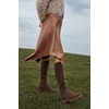 image:imageVIVAIA Filipa Womens Stretchy Wool Knee High Boots Round Toe Lug Sole Water Repellent Warm Winter Boots for Women DressDark Chocolate Wool
