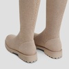 image:imageVIVAIA Filipa Womens Stretchy Wool Knee High Boots Round Toe Lug Sole Water Repellent Warm Winter Boots for Women DressWarm Taupe Wool