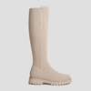 image:imageVIVAIA Filipa Womens Stretchy Wool Knee High Boots Round Toe Lug Sole Water Repellent Warm Winter Boots for Women DressWarm Taupe Wool