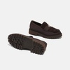 image:imageVIVAIA Franata Womens Platform Penny Loafers FauxShearling Knit SlipOn ShoesDark Chocolate