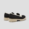 image:imageVIVAIA Francesca Womens RoundToe Platform Chunky Heel LoafersBlack Cream Ivory
