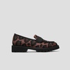 image:imageVIVAIA Francesca Womens RoundToe Platform Chunky Heel LoafersBrown Leopard