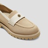 image:imageVIVAIA Francesca Womens RoundToe Platform Chunky Heel LoafersNude Peach Ivory