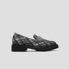 image:imageVIVAIA Francesca Womens RoundToe Platform Chunky Heel LoafersRich Grey Plaid
