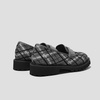 image:imageVIVAIA Francesca Womens RoundToe Platform Chunky Heel LoafersRich Grey Plaid