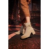 image:imageVIVAIA Gisella Womens Ankle Boots Square Toe Block Heel Booties with Removable Buckle Comfortable Water Repellent Dress Shoe for Fall Winter Daily OutfitAlmond