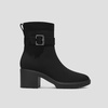 image:imageVIVAIA Gisella Womens Ankle Boots Square Toe Block Heel Booties with Removable Buckle Comfortable Water Repellent Dress Shoe for Fall Winter Daily OutfitBlack