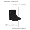 image:imageVIVAIA Gisella Womens Ankle Boots Square Toe Block Heel Booties with Removable Buckle Comfortable Water Repellent Dress Shoe for Fall Winter Daily OutfitBlack