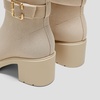 image:imageVIVAIA Gisella Womens Ankle Boots Square Toe Block Heel Booties with Removable Buckle Comfortable Water Repellent Dress Shoe for Fall Winter Daily OutfitAlmond