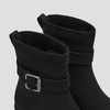 image:imageVIVAIA Gisella Womens Ankle Boots Square Toe Block Heel Booties with Removable Buckle Comfortable Water Repellent Dress Shoe for Fall Winter Daily OutfitBlack