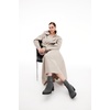 image:imageVIVAIA Gisella Womens Ankle Boots Square Toe Block Heel Booties with Removable Buckle Comfortable Water Repellent Dress Shoe for Fall Winter Daily OutfitGrey