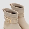 image:imageVIVAIA Gisella Womens Ankle Boots Square Toe Block Heel Booties with Removable Buckle Comfortable Water Repellent Dress Shoe for Fall Winter Daily OutfitAlmond