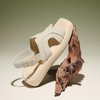 image:imageVIVAIA Hatty Womens Square Toe Platform Sandals with Adjustable Slingback Strap and Cushioned FootbedCream Ivory