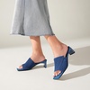 image:imageVIVAIA Jade Pro SquareToe Block Heel Sandals For Women Mules Slip on Dress Pumps Shoes Style With Arch SupportVintage Blue