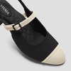 image:imageVIVAIA Juliana AlmondToe Slingback MaryJane Sandals Arch Support Adaptive Fit StrapBlack Ivory
