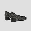 image:imageVIVAIA Julie Arch Pro Womens Almond Toe Block Heel Pumps Knit Upper Arch SupportBlack White Large Tweed