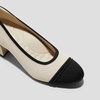 image:imageVIVAIA Julie Arch Pro Womens Almond Toe Block Heel Pumps Knit Upper Arch SupportIvory  Black