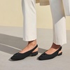 image:imageVIVAIA Kalina Mini SquareToe Slingback Elegant Flat SandalsBlack