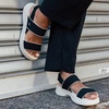 image:imageVIVAIA Kamber Walker Sport Womens SandalsMax Cushioning Sandals with Arch Support and Elastic BackstrapBlack  Cream Ivory