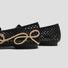 image:imageVIVAIA Makayla Square Toe Mesh Ballet Flats for Women Breathable RaffiaInspired Knit Shoes with Knot Detail Lightweight Comfortable Summer Travel FlatsBlack