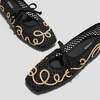 image:imageVIVAIA Makayla Square Toe Mesh Ballet Flats for Women Breathable RaffiaInspired Knit Shoes with Knot Detail Lightweight Comfortable Summer Travel FlatsBlack