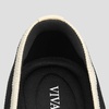image:imageVIVAIA Marah Womens Square Toe Flats with Crisscross Buckle Recycled Knit Ballet Flats for Work amp Travel Machine Washable AntiSlipBlack  Ivory