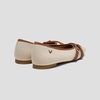 image:imageVIVAIA Marah Womens Square Toe Flats with Crisscross Buckle Recycled Knit Ballet Flats for Work amp Travel Machine Washable AntiSlipCream Ivory  Dkcaramel