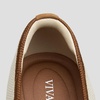 image:imageVIVAIA Marah Womens Square Toe Flats with Crisscross Buckle Recycled Knit Ballet Flats for Work amp Travel Machine Washable AntiSlipCream Ivory  Dkcaramel