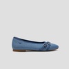 image:imageVIVAIA Marah Womens Square Toe Flats with Crisscross Buckle Recycled Knit Ballet Flats for Work amp Travel Machine Washable AntiSlipDenim  Vintage
