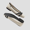 image:imageVIVAIA Marah Womens Square Toe Flats with Crisscross Buckle Recycled Knit Ballet Flats for Work amp Travel Machine Washable AntiSlipPale Apricot  Black
