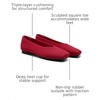 image:imageVIVAIA Margot 30 Newly Upgraded Womens Ballet Flats Comfortable SquareToe VCut Flats Casual Dress Washable Sustainable ShoesRuby Red