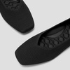 image:imageVIVAIA Margot Walker Womens Flats Lightweight Square Toe V Cut Ballet Flats Comfortable Casual Water Repellent Walking Flat ShoesBlack Water Repellent