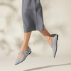 image:imageVIVAIA Maria Womens Pointed Toe Mary Jane Flats Washable Ballet Flat Shoe Comfortable Adjustable Strap Dress FlatsGrey Silver