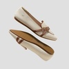 image:imageVIVAIA Marvis Crisscross Loafers PointedToe Comfortable Slip OnCream Ivorydk Caramel