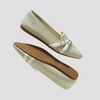 image:imageVIVAIA Marvis Crisscross Loafers PointedToe Comfortable Slip OnMatchacream Ivory